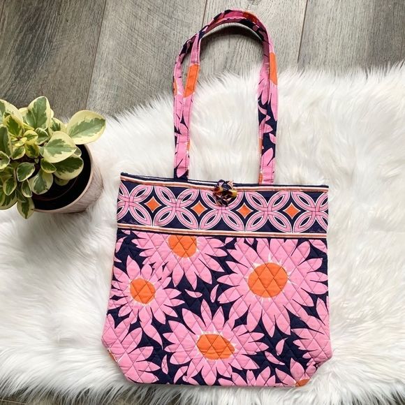 Vera Bradley Handbags - Vera Bradley Pink and Orange Floral Tote